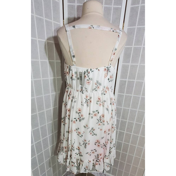 NWT Torrid Floral Ivory Chiffon Tank Floral Skater Dress Plus Size: 2X (18/20) - Picture 6 of 7